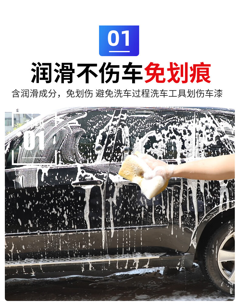 汽車洗車液水蠟泡沫白車清洗劑強力專用去汙鍍膜上光蠟水黑車套裝gk1