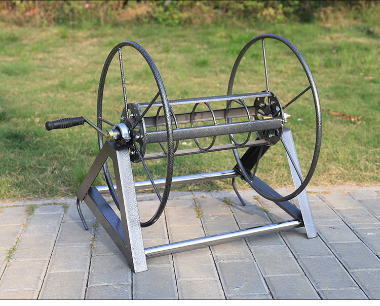 手摇式家用园林浇水管软管盘管器收纳架收管器水车架绕管机加厚型定制