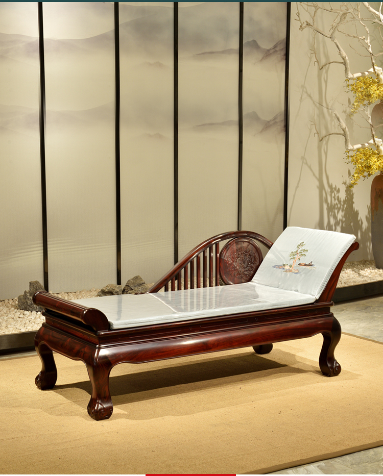 质木匠 红木家具 印尼黑酸枝(学名:阔叶黄檀)实木家具贵妃榻新中式卧室美人榻客厅贵妃椅轻奢单人床整装