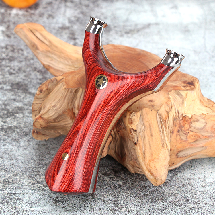 崛适精品天罡实木金属弹工不锈钢贴片弹弓飞虎钢木弹弓户外竞技弹工