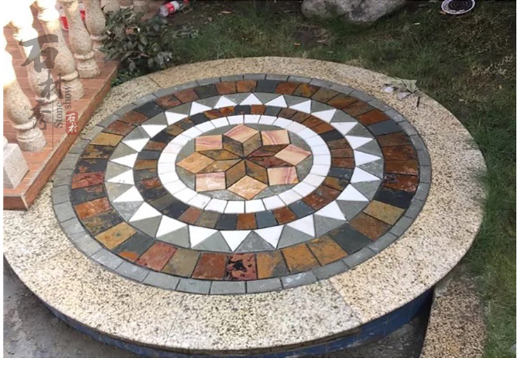 花园地砖庭院砖别墅室外户外花砖仿古砖天然马赛克地面石材拼花其它花