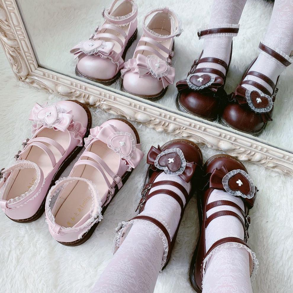 春节不打烊nfim洛丽塔鞋子lolita软妹可爱大头鞋日系厚底学生鞋黑色34