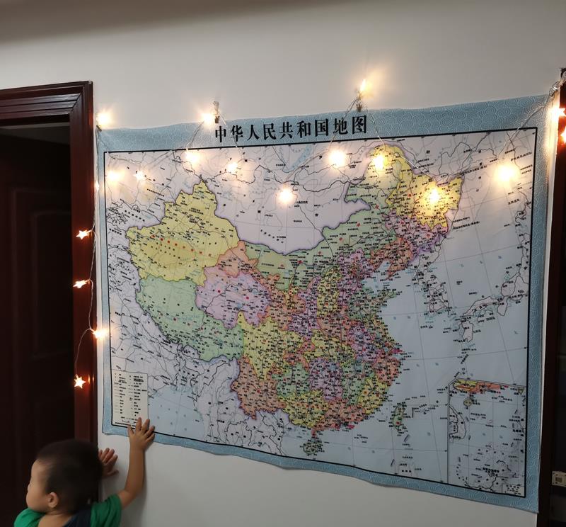 中国地图挂布布艺地图高清新疆地图大尺寸世界地图挂布中国布料地图