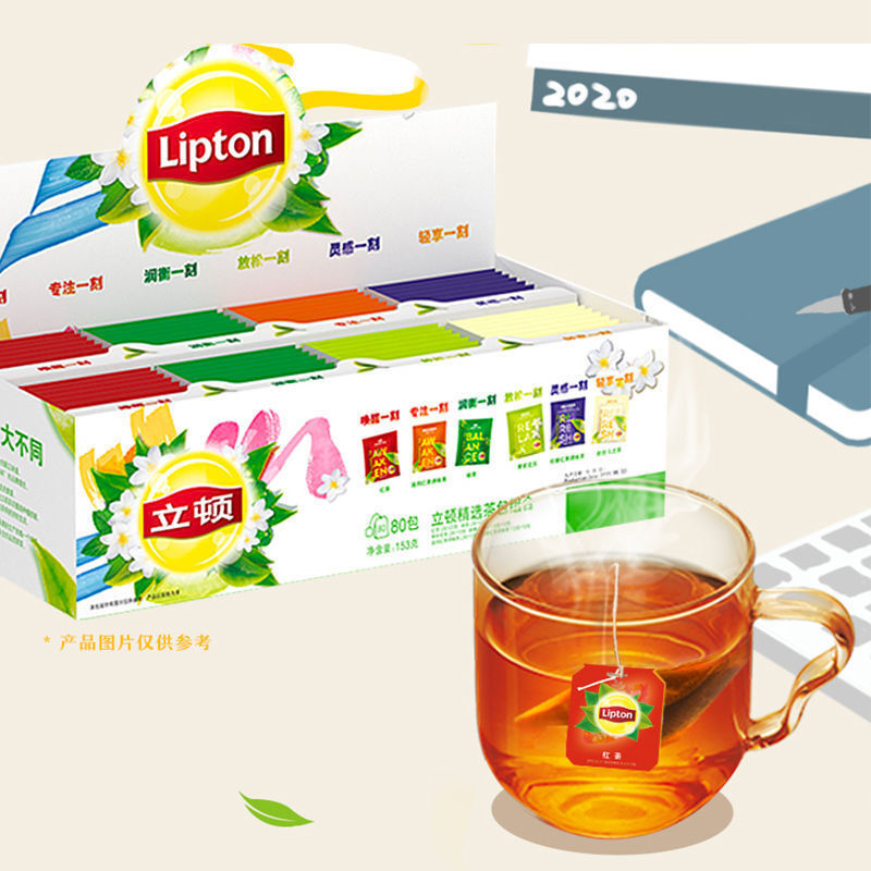精选选红茶茉莉花茶独立包装商用80包 【立顿】e80红茶80包*1盒【图片