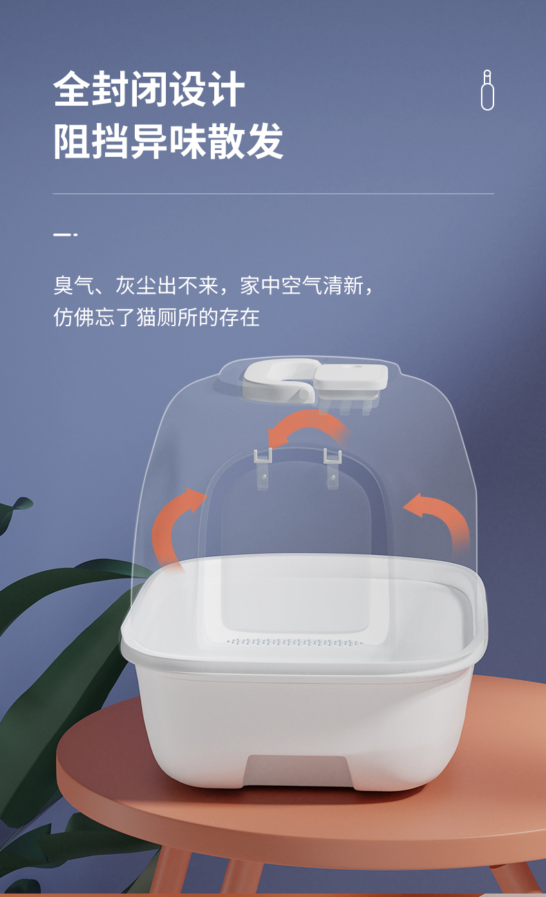 2022新款半自动清理超大号猫砂盆抽屉式猫砂盆全封闭大号防外溅封闭式