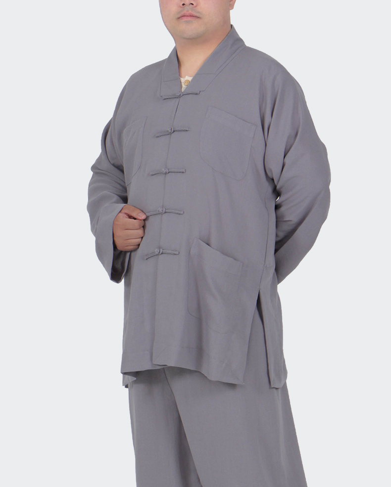 夏季棉麻丝僧服短褂罗汉褂套装男女僧衣僧装和尚服装佛教服饰小褂te