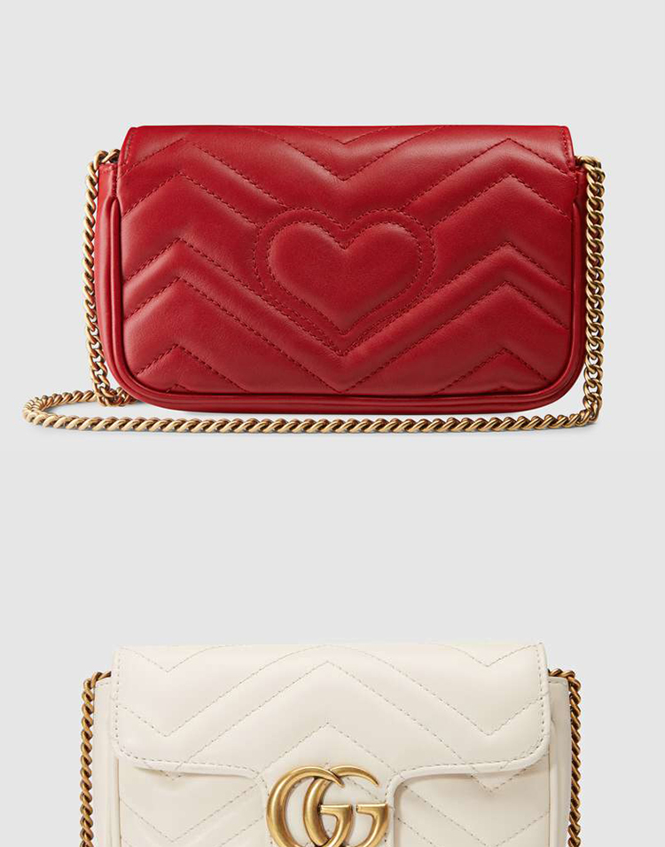 正品鉴定gucci古驰女包gg迷你nano链条包单肩斜挎小包酷奇女包165cm