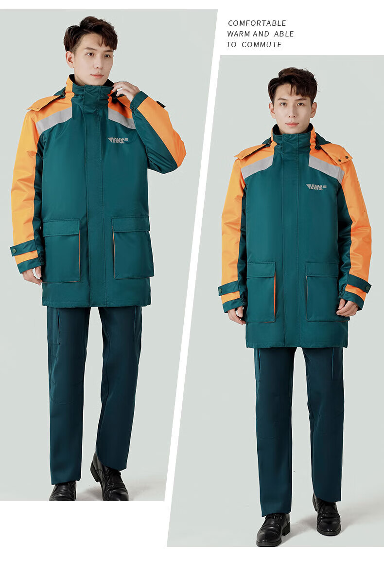 中国邮储邮邮政工作服冬季新款外勤防寒服邮局投递员棉服冬大衣储蓄