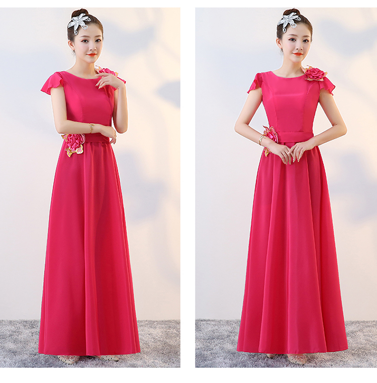 红歌合唱团演出服女长裙舞台朗诵成人大合唱表演服装指挥主持礼服魅力