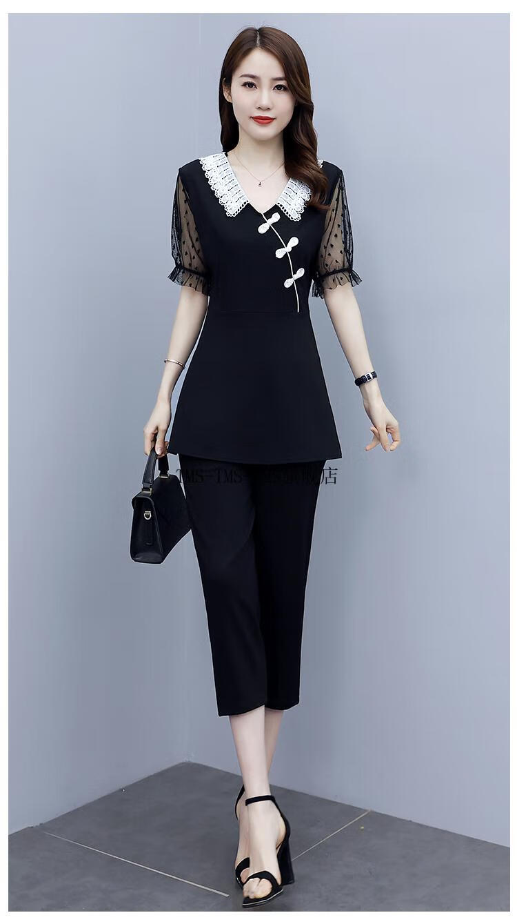 婷慕莎大码女装套装胖妹妹夏装新款2022加肥加大码200斤胖人女装微胖