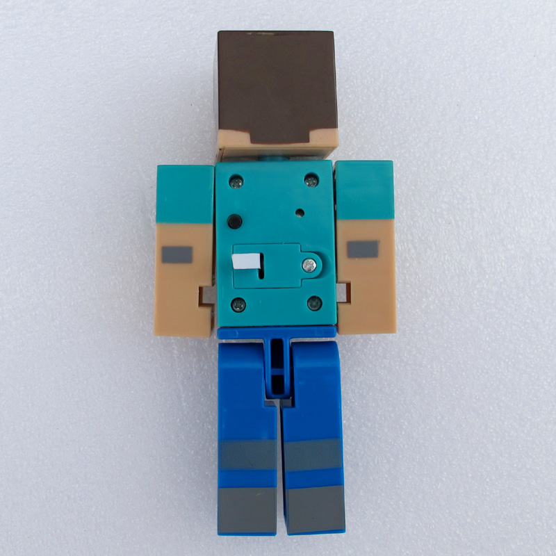 育儿宝(yu er bao) 我的世界苦力怕 史蒂夫 可动发光发声玩具公仔模型