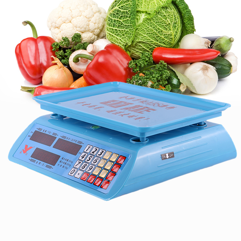 永洲可调精准1g电子秤水果蔬菜称重计价秤台秤超市专用30kg电子称