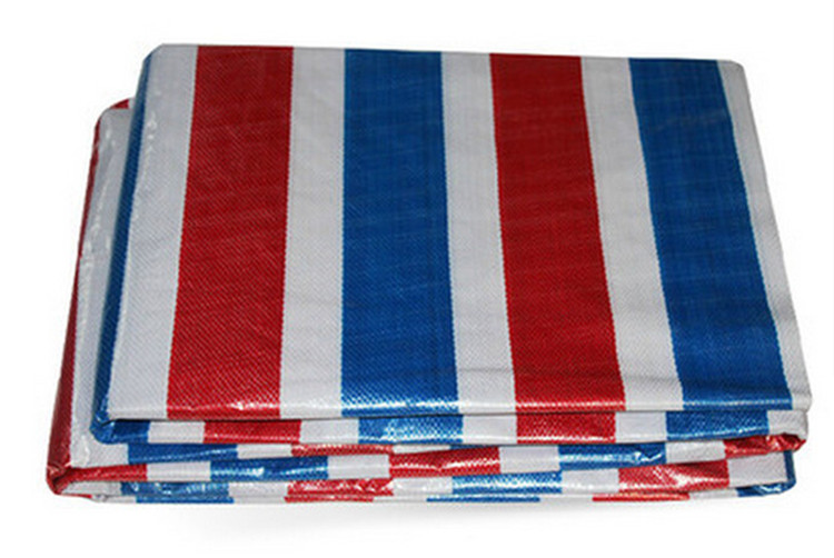 彩条布加厚防雨布防水布遮阳布雨篷布三色布加重型雨篷苫布抗老化双面