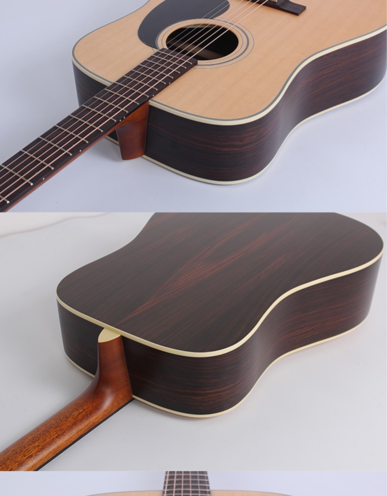 41寸单板民谣木吉他 指弹伴奏电箱吉它jita d-rose(圆角原声吉他)_ 8