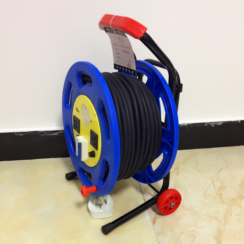 移动电缆拖线盘 三相四线380v绕线盘卷线盘 带20米30米50米电源线 20