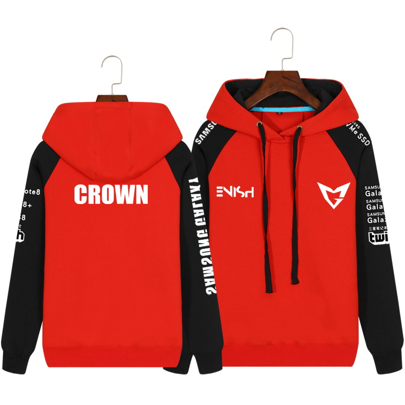 fghgf ssg战队队服三星lol游戏男学生加绒卫衣套头宽松大码潮流 黑色8