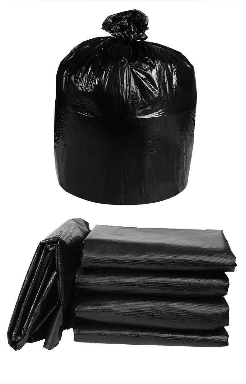 aibusiso 特大加厚新料黑色垃圾袋物业环卫酒店超市垃圾桶手提塑料袋