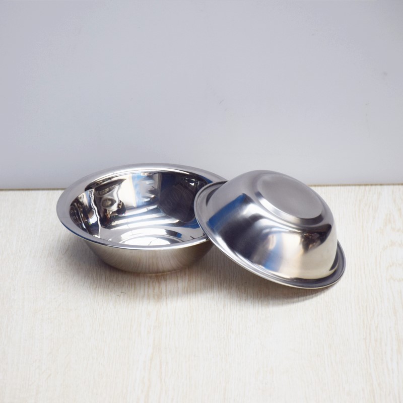 特厚不锈钢圆形小汤盆码斗马兜打蛋盆酒店配菜盘厨房调料碟装菜盆 特