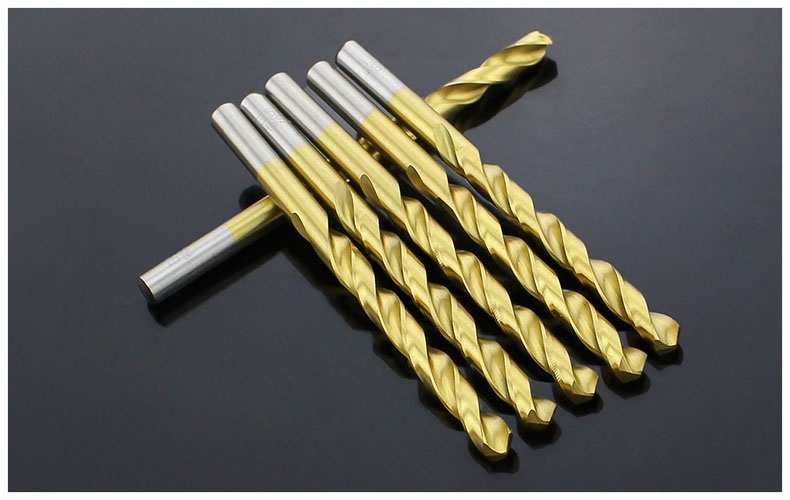 镀钛高速钢麻花钻头 薄铁 铝皮打孔 手电钻头木钻头1/2/3/4/5/6.