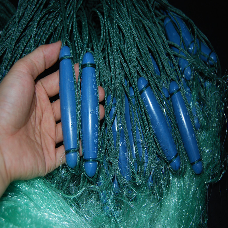 水里有鱼三层网进口绿丝塑料漂捕鱼网渔网加重鱼尾坠子带腰线水库网15