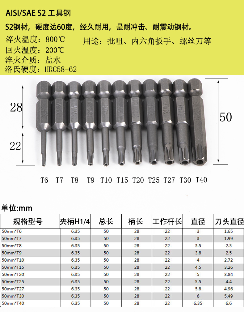 批头梅花批咀电动批头起子头内六角磁性批嘴维修组套批嘴气动风批头带