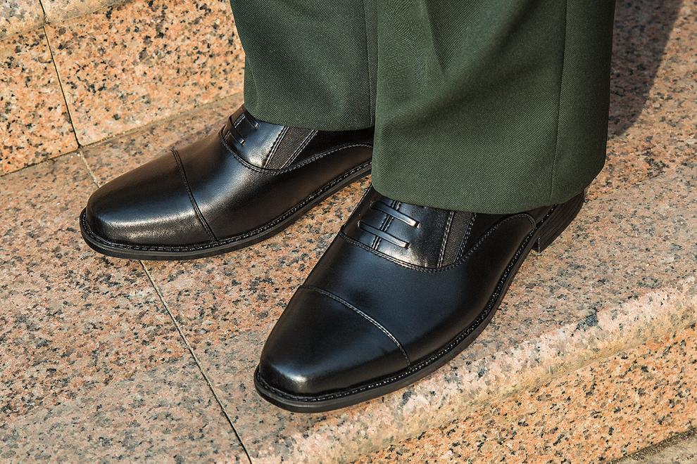 2018三接头皮鞋男军官常服校尉商务正装鞋子军鞋07a07b新款 3515系带