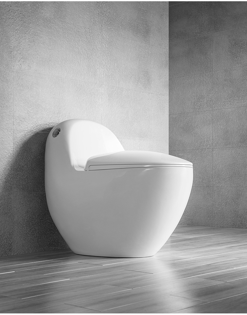 taozuo陶座圆蛋形创意马桶家用坐便器卫生间陶瓷虹吸式小户型厕所连体