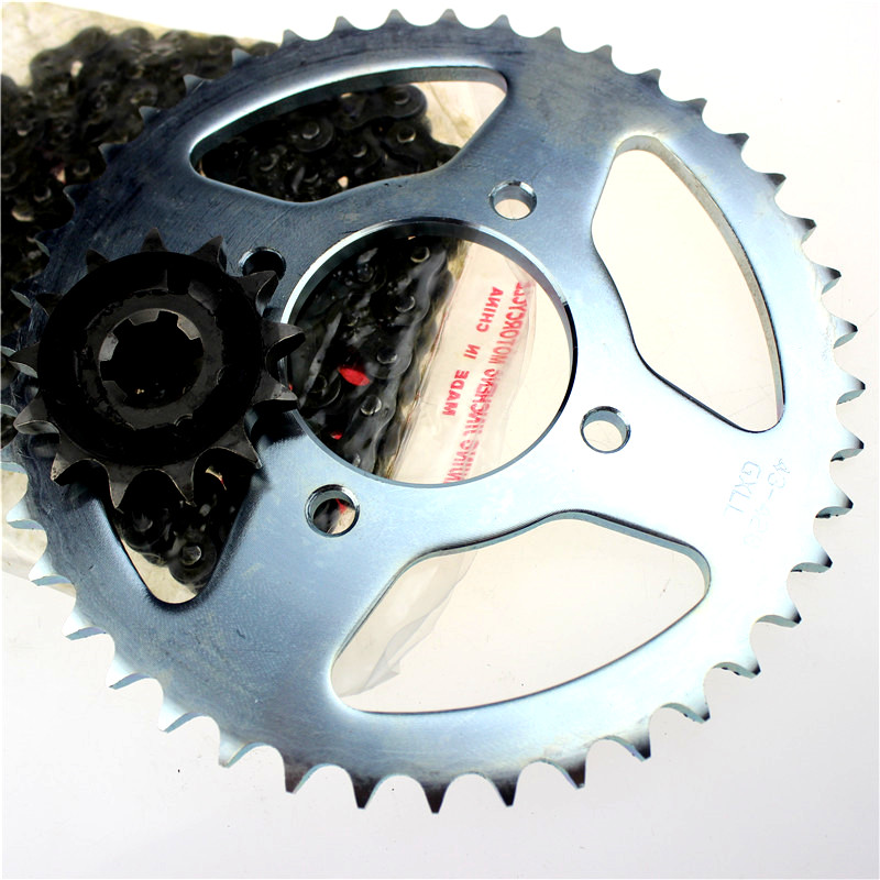 维诺亚摩托车配件金城铃木gx125 sj125链条牙盘套装 一套价格 牙盘