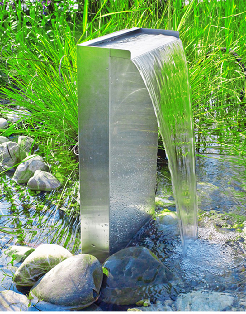 德国进口欧亚瑟(oase) 304不锈钢水景瀑布出水口 瀑布流水墙 鱼池装饰
