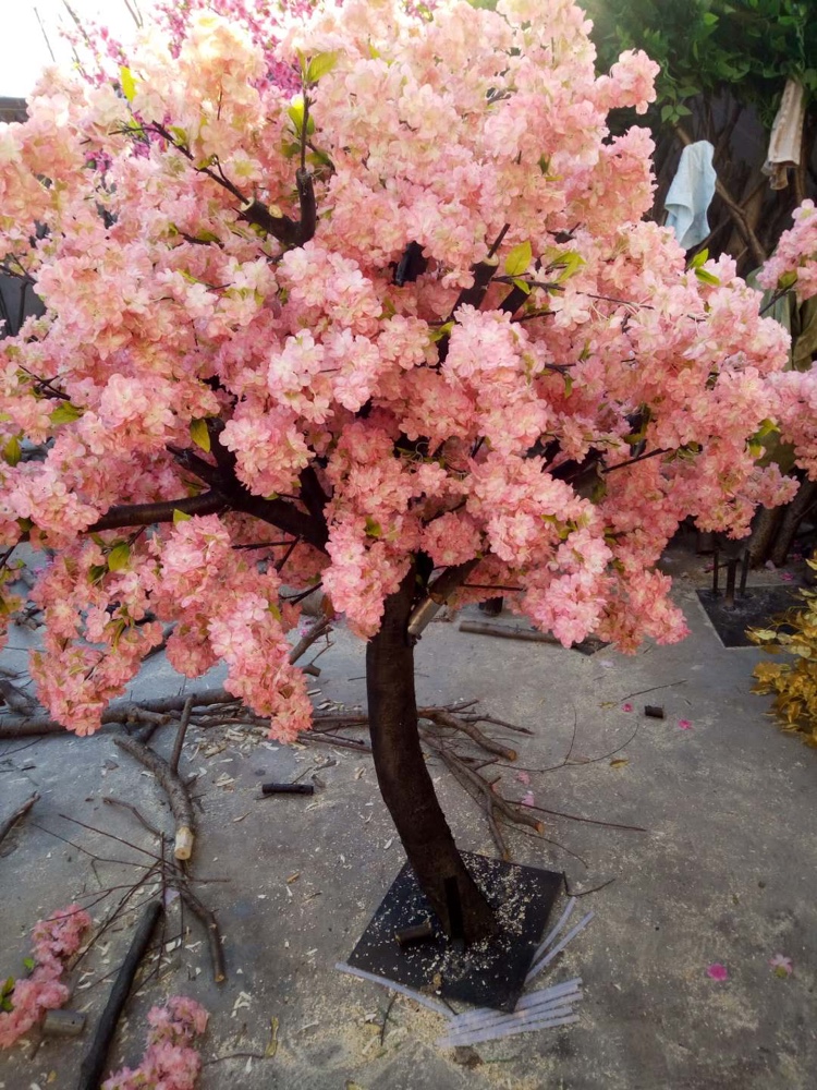 仿真樱花树假樱花树许愿树假桃树大型客厅商场摆设酒店大堂婚庆装饰圆