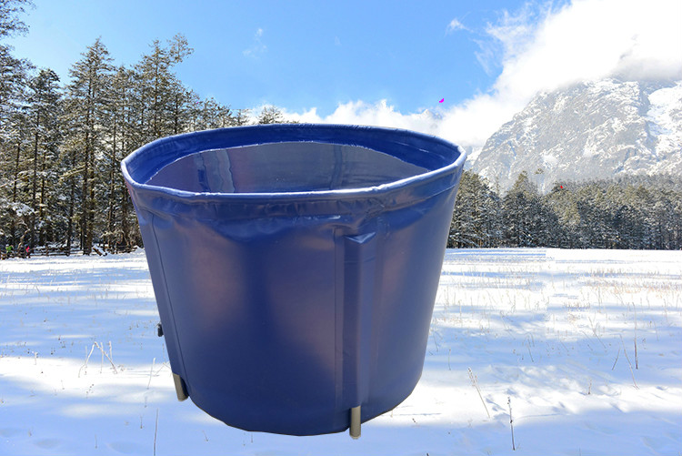 锦鲤移动暂养池龟缸折叠鱼池帆布鱼缸水族箱金鱼缸鱼苗繁殖箱 直径0.