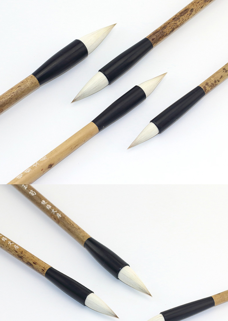 双维蒜头短峰毛笔仿古玉笋兼毫书画练习创作国画毛笔大中小 仿古玉笋