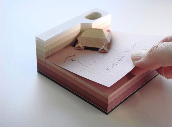 节生日送家人同学朋友创意礼物创意便签渐变模型便签纸3d立体便利贴