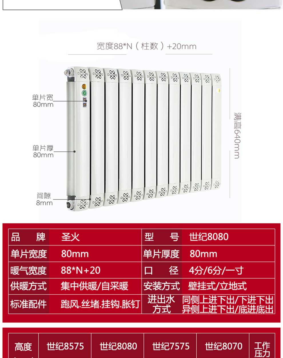 挂式暖气片图片及价格图片