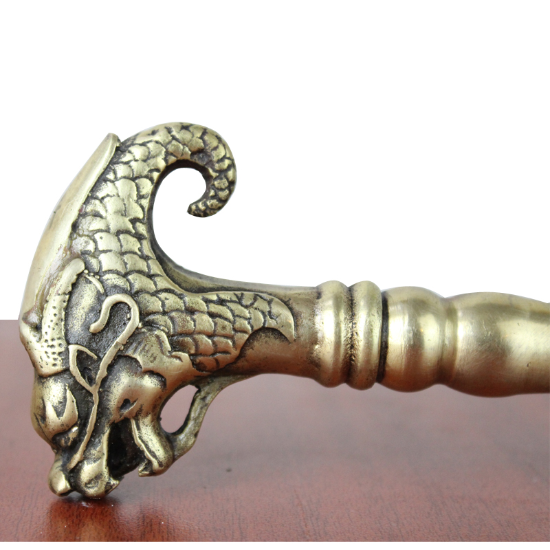 黄铜拐棍 龙头拐棍 寿字拐棍 工艺品摆件 小龙头寿字拐杖