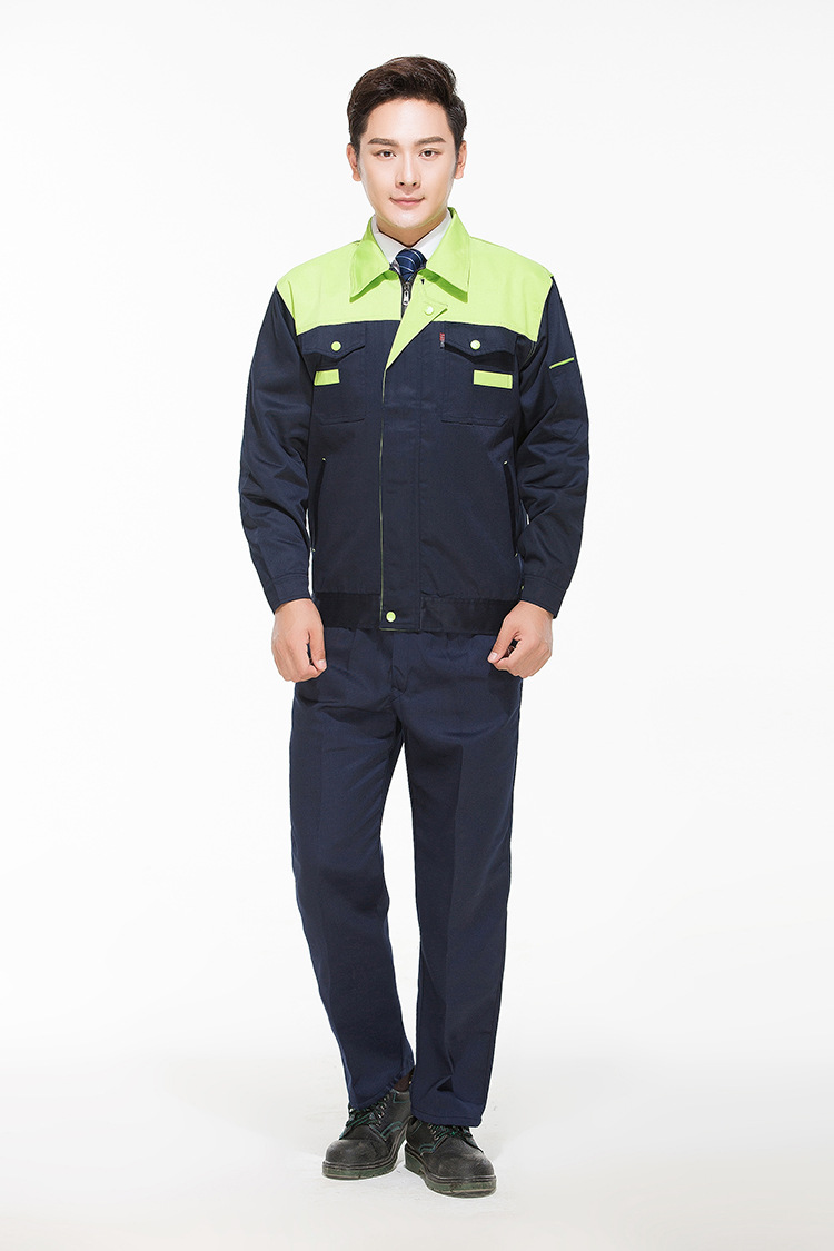 依舵 春秋长袖工作服套装男女车间工地服耐磨耐穿汽修电焊劳保服装工