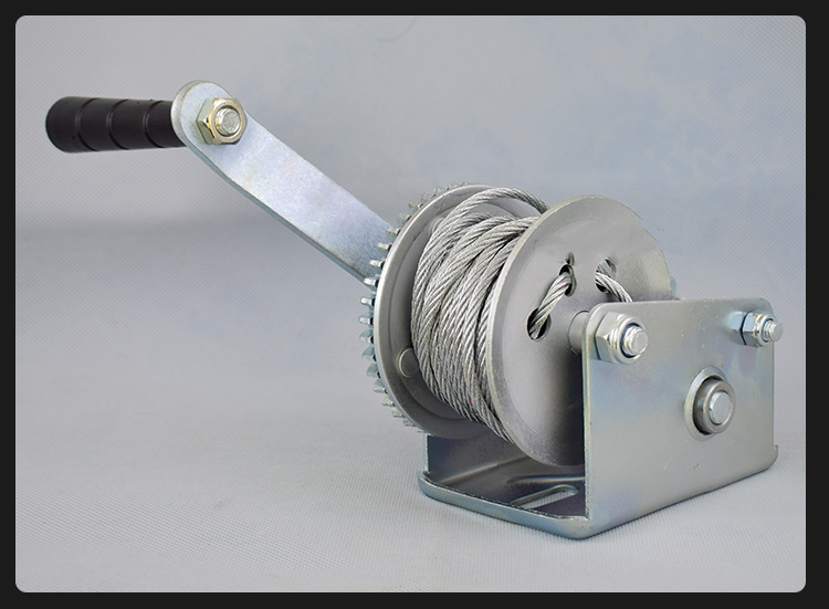 自锁式手摇绞盘手动钢丝绳葫芦提升卷扬机绞盘轮牵引吊机小型家用