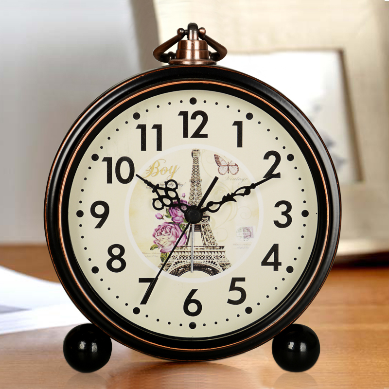 Hanshi Hense creative student alarm clock classical mute bedside clock simple children