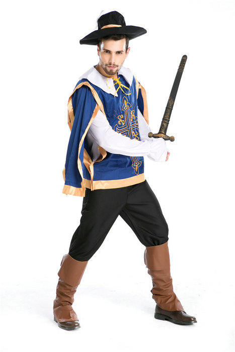 时尚休闲舒适万圣节男款制服 击剑师 角色扮演服 角斗士舞台装 游戏