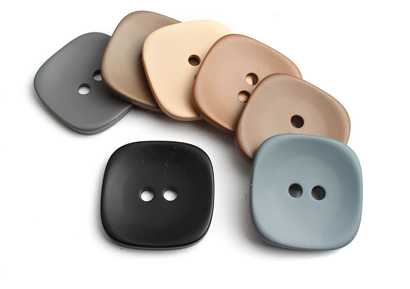 纽扣百搭男女士西装西服风衣呢子大衣外套哑光方形大扣子 雾霾蓝 正