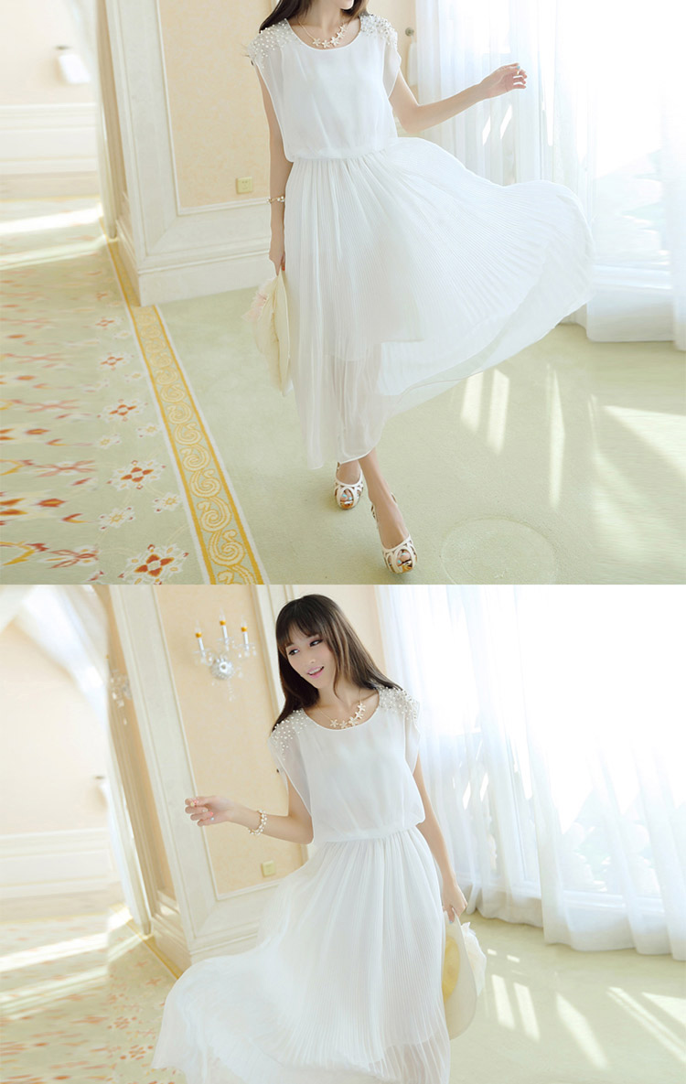 卡微娅2016夏季新款大码女装波西米亚长裙海边度假沙滩裙仙女雪纺