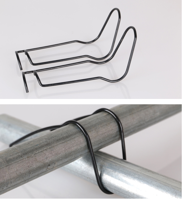 温室大棚压顶簧卡子压顶弹簧钢管卡扣骨架加粗白色热镀锌钢丝夹子 3.
