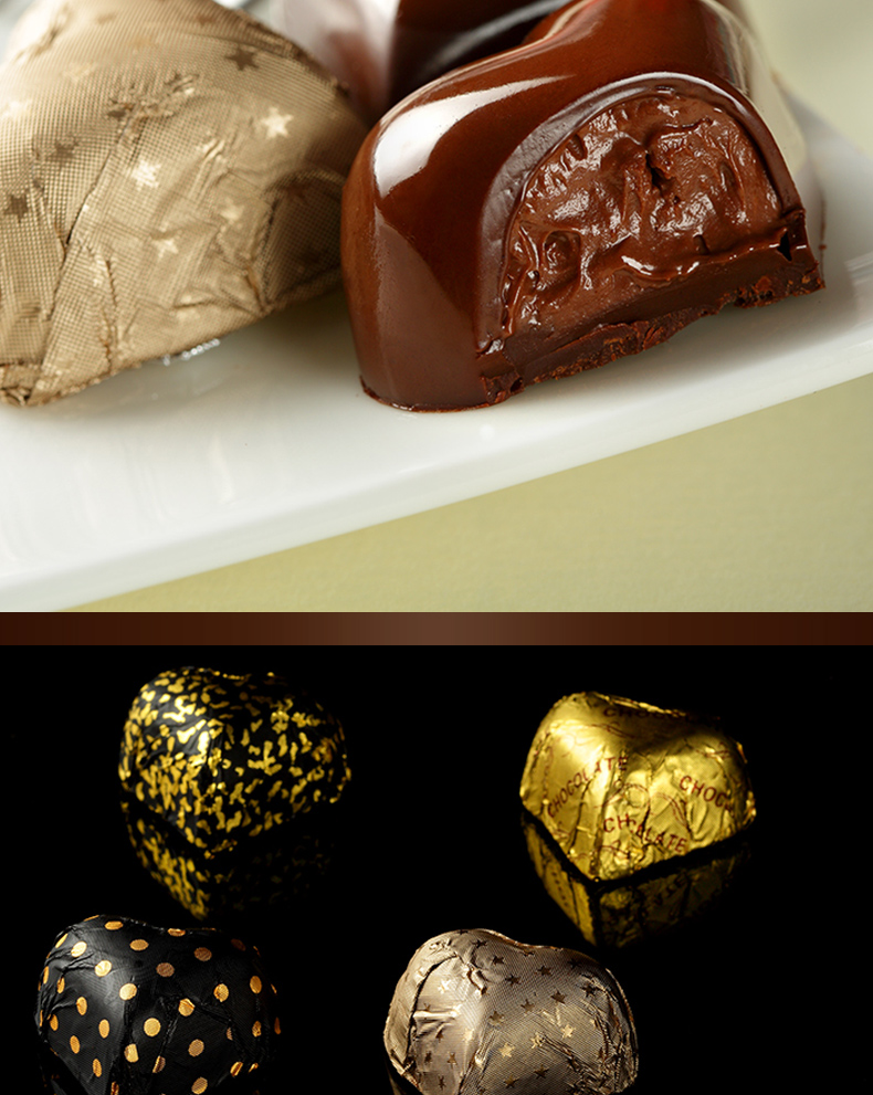 卜珂手工心形夹心巧克力礼盒装送男女朋友生日礼物散装喜糖零食心形