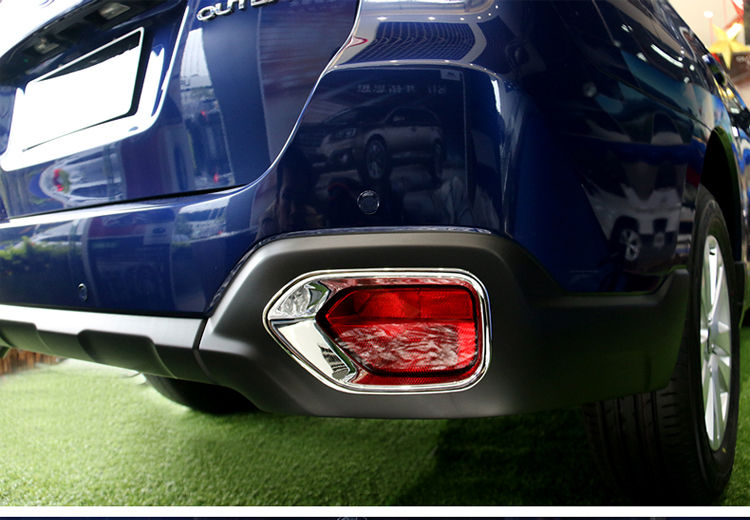 15-16款斯巴鲁傲虎改装专用 前后雾灯罩 雾灯框 镀铬 后雾灯罩一对装