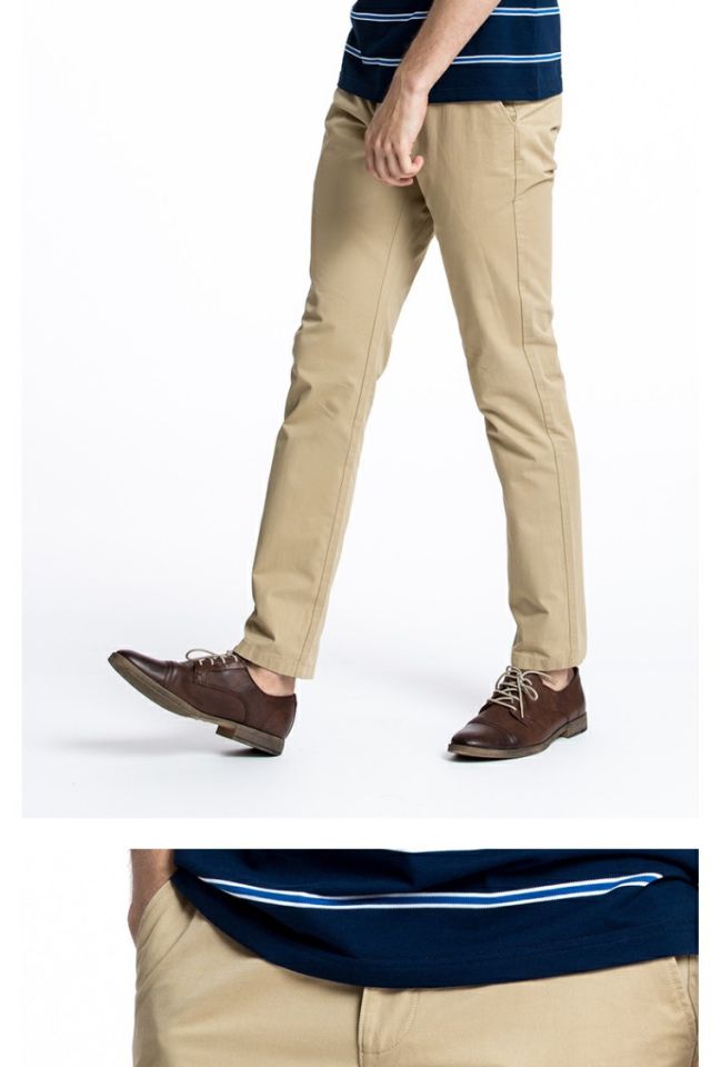 骆驼(camel)男装 春季青年中腰商务休闲长裤子修身纯色休闲裤 x7p