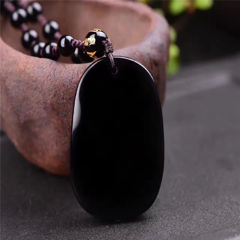 天然冰种彩虹眼黑曜石钟馗吊坠冰彩黑曜石钟馗项链j 钥匙扣款