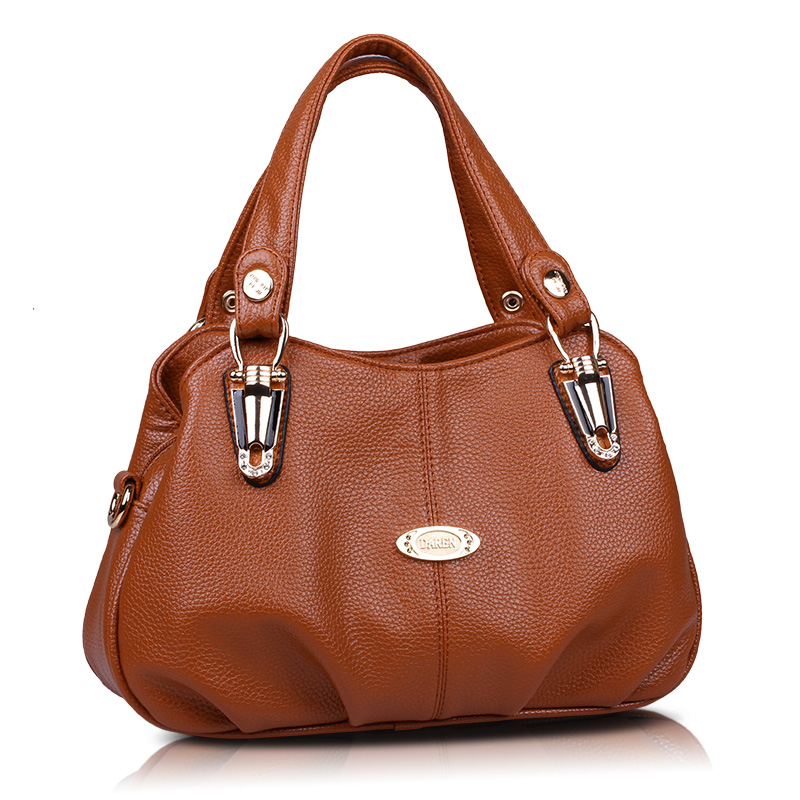 达拉豹 时尚斜挎包中年妇女手拎包软皮休闲包包中老年女士单肩斜跨包