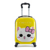 Weird Planet Cartoon Children's Trolley Case 18 Universal Wheels Suitcase Cute Animal 3D Student Suitcase Printable Tiger Style Yellow Zipper 18 Inch