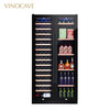 Vinocave double-door red wine cabinet, constant temperature wine cabinet, moisturizing, large capacity, side-by-side door, embedded, home living room, dual temperature, dual control, multifunctional ice bar, ultra-thin model, customizable, multifunctional wine cabinet, dual temperature, dual control 356L