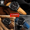 Beautiful My Lai adapts to Citizen Eco-Drive Black Warrior CA0615 AT9097 CA0775 series genuine leather watch strap accessories black silver pin buckle 22mm width